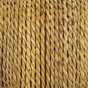 Safavieh Donnabella Woven Abaca Ottoman - Elegant Natural Décor With Customizable Touch For Your Home Natural Abaca ,Mahagony Wood Cwk2020a