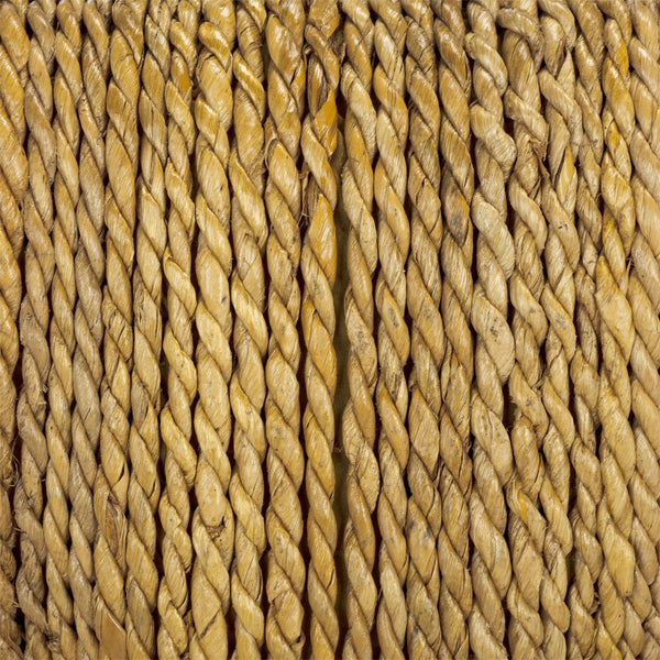 Safavieh Donnabella Woven Abaca Ottoman - Elegant Natural Décor With Customizable Touch For Your Home Natural Abaca ,Mahagony Wood Cwk2020a