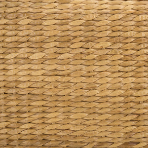 Safavieh Caprianna Woven Waterhyacinth Stool - Natural Elegance, Eco-friendly Design For Stylish Living Spaces Natural Water Hyacinth ,Abaca ,Mahogany Wood Cwk2022a