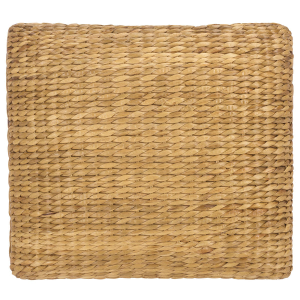 Safavieh Caprianna Woven Waterhyacinth Stool - Natural Elegance, Eco-friendly Design For Stylish Living Spaces Natural Water Hyacinth ,Abaca ,Mahogany Wood Cwk2022a