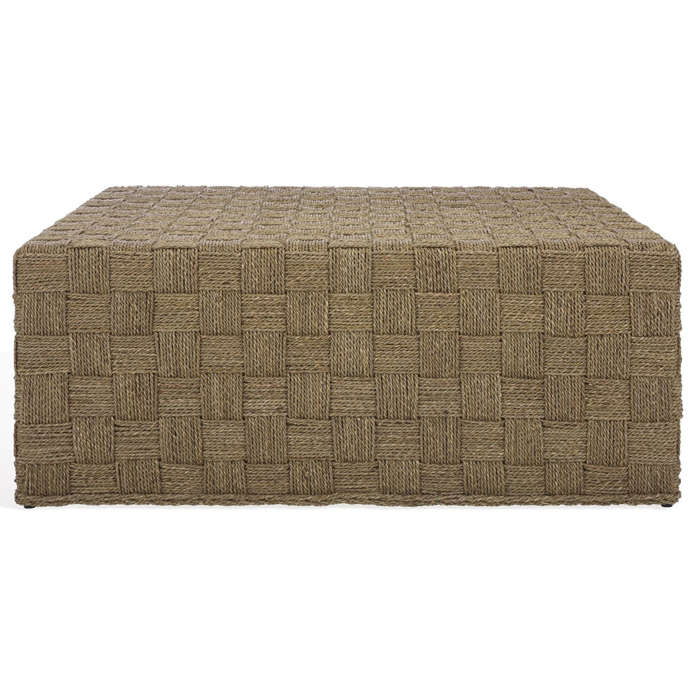 Safavieh Norabelle Square Woven Seagrass Coffee Table In Natural - Elegant Design For Modern & Classic Spaces Natural Seagrass ,Mahogany Wood Cwk2025a