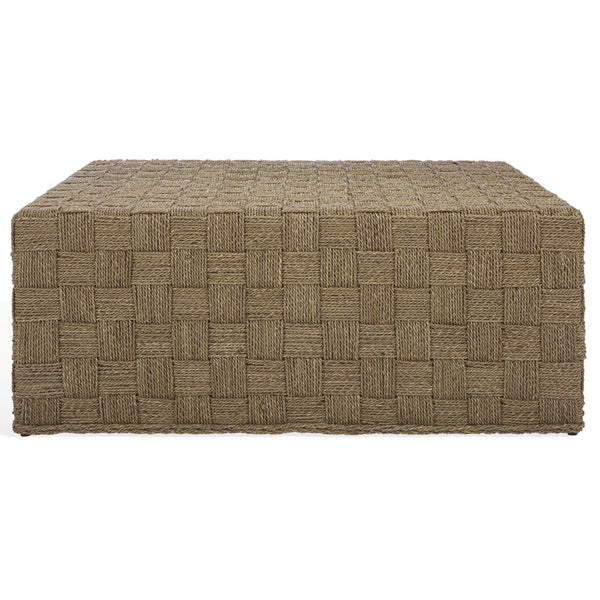 Safavieh Norabelle Square Woven Seagrass Coffee Table In Natural - Elegant Design For Modern & Classic Spaces Natural Seagrass ,Mahogany Wood Cwk2025a