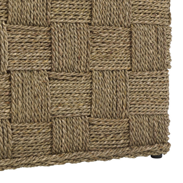 Safavieh Norabelle Square Woven Seagrass Coffee Table In Natural - Elegant Design For Modern & Classic Spaces Natural Seagrass ,Mahogany Wood Cwk2025a