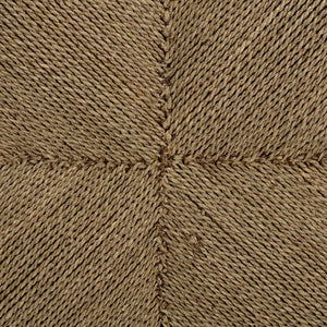 Malta Woven Seagrass Square Ottoman — Handcrafted Sustainable Wood Frame, Coastal Rustic Accent Seat