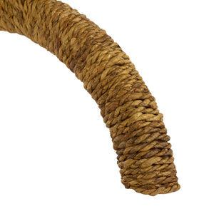 Larysa Handcrafted Abaca & Water Hyacinth Coffee Table — Rustic Modern Texture, Durable Wood Core