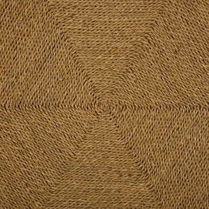 Frederica Rattan Pole And Seagrass Coffee Table — Handwoven Coastal-Boho Centerpiece, 33.8" Square, Lightweight Durable