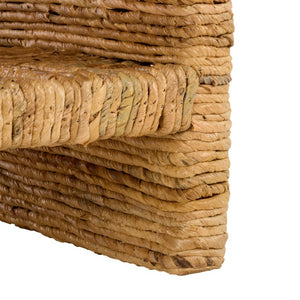 Safavieh Fowler Abaca Fiber Two Shelf Accent Table Natural Woven Boho Coastal Decor CWK2039A