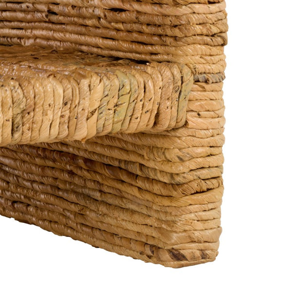 Safavieh Fowler Abaca Fiber Two Shelf Accent Table Natural Woven Boho Coastal Decor CWK2039A