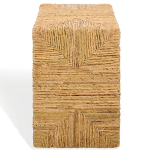 Safavieh Fowler Abaca Fiber Two Shelf Accent Table Natural Woven Boho Coastal Decor CWK2039A