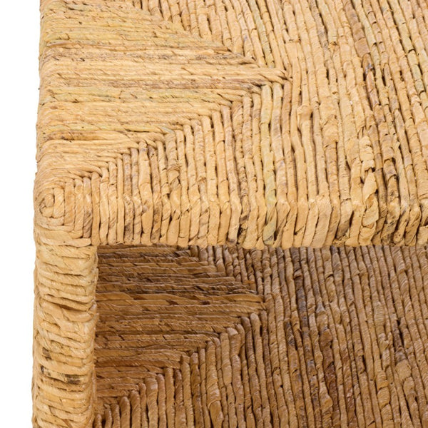 Safavieh Fowler Abaca Fiber Two Shelf Accent Table Natural Woven Boho Coastal Decor CWK2039A