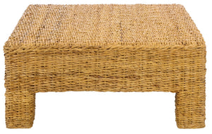 Safavieh Donovan Abaca Fiber Square Coffee Table Artisan Woven Natural Low Profile Living Room CWK2040A