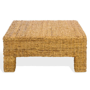 Safavieh Donovan Abaca Fiber Square Coffee Table Artisan Woven Natural Low Profile Living Room CWK2040A