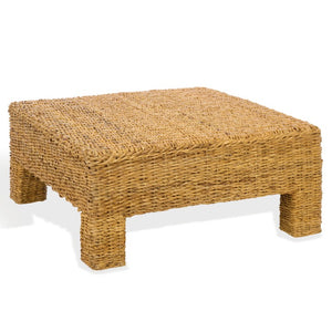 Safavieh Donovan Abaca Fiber Square Coffee Table Artisan Woven Natural Low Profile Living Room CWK2040A