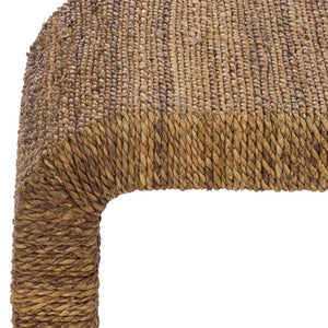 Safavieh Akina Handwoven Abaca Fiber Bench Solid Wood Frame Organic Coastal Entryway Accent CWK2041A