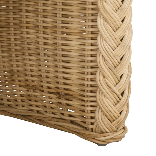 Safavieh Macintosh Woven Rattan Accent Chair Bohemian Coastal Airy Frame with Foam Cushion CWK2043A