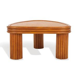 Safavieh BAYARD Rattan Triangle Coffee Table - Sculptural Natural Design for Modern Living Spaces & Offices CWK3009A