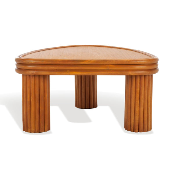 Safavieh BAYARD Rattan Triangle Coffee Table - Sculptural Natural Design for Modern Living Spaces & Offices CWK3009A