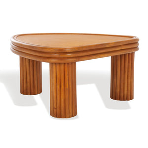 Safavieh BAYARD Rattan Triangle Coffee Table - Sculptural Natural Design for Modern Living Spaces & Offices CWK3009A