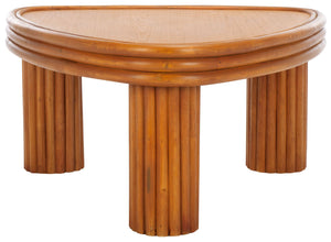 Safavieh BAYARD Rattan Triangle Coffee Table - Sculptural Natural Design for Modern Living Spaces & Offices CWK3009A