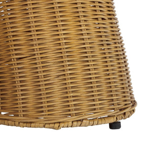 Safavieh HYLDA Square Rattan Accent Table - Versatile Natural Design with Tempered Glass Top for Modern Spaces CWK3010A
