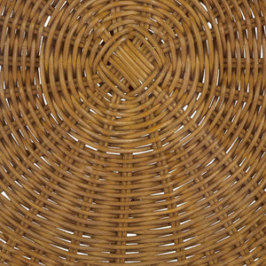 Safavieh HYLDA Round Rattan Accent Table - Stylish Natural Design for Living Room, Bedroom, or Patio Use CWK3011A