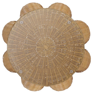 Safavieh HYLDA Round Rattan Accent Table - Stylish Natural Design for Living Room, Bedroom, or Patio Use CWK3011A