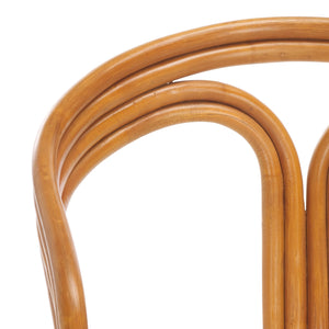 Safavieh Jennabrook Rattan Pole Accent Chair - Natural & White, Elegant Comfort For Stylish Living Spaces Natural ,White Rattan 3,4 Pole ,Fabric ,Foam ,Plywood Cwk3013a