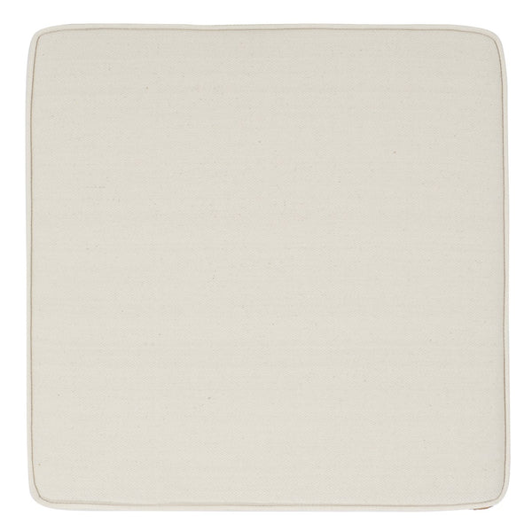 Safavieh Cherilynn Rattan Pole Ottoman - Natural & White Cushion, Elegant Comfort For Chic Living Spaces Natural ,White Rattan 3,4 Pole ,Fabric ,Foam Cwk3020a