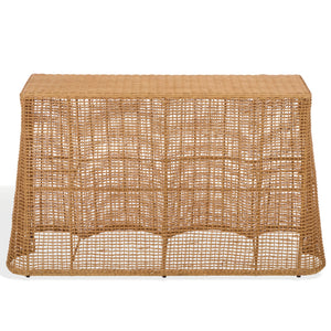 Jilliette Rattan Console Table — Handcrafted Wood & Metal Frame, Fitrit Accents, Coastal Chic Appeal