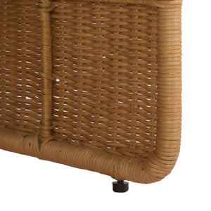 O'reilly Rattan Accent Chair — Lightweight Woven Rattan With Metal Frame, Foam-Padded Seat, Coastal Chic Comfort