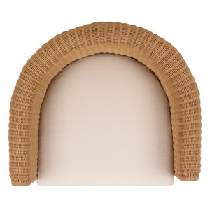O'reilly Rattan Accent Chair — Lightweight Woven Rattan With Metal Frame, Foam-Padded Seat, Coastal Chic Comfort