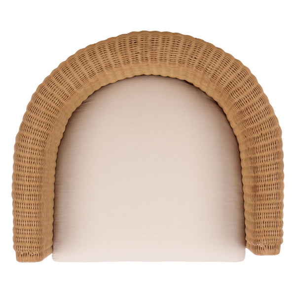 O'reilly Rattan Accent Chair — Lightweight Woven Rattan With Metal Frame, Foam-Padded Seat, Coastal Chic Comfort