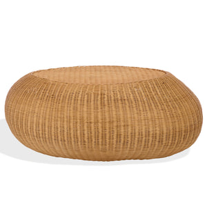 O'reilly Rattan Oval Coffee Table — Handwoven Rattan Frame, Sculptural Design, Coastal-Friendly Living Piece