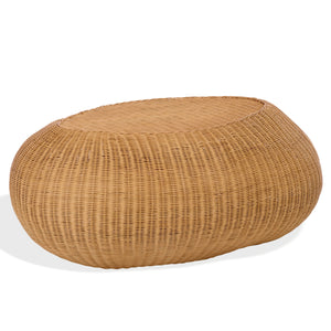 O'reilly Rattan Oval Coffee Table — Handwoven Rattan Frame, Sculptural Design, Coastal-Friendly Living Piece