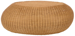 O'reilly Rattan Oval Coffee Table — Handwoven Rattan Frame, Sculptural Design, Coastal-Friendly Living Piece