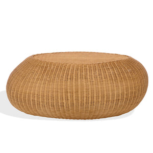 O'reilly Rattan Oval Coffee Table — Handwoven Rattan Frame, Sculptural Design, Coastal-Friendly Living Piece