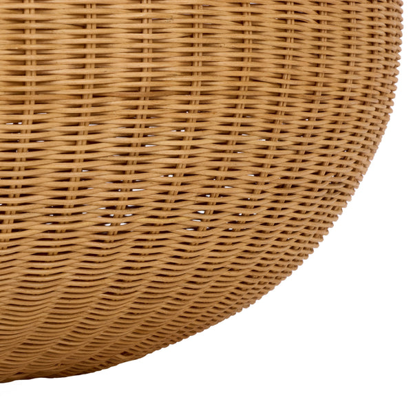 O'reilly Rattan Oval Coffee Table — Handwoven Rattan Frame, Sculptural Design, Coastal-Friendly Living Piece