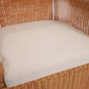 Hylda Rattan Dining Chair With Handwoven Seat And White Frame — Comfortable Ergonomic Design For Stylish Homes