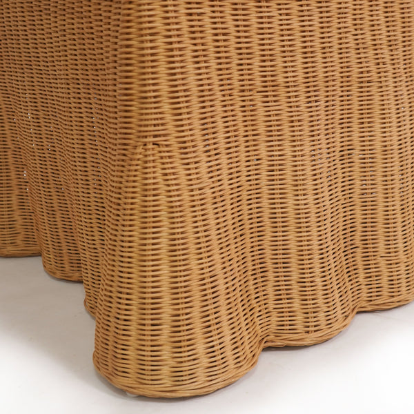 Hylda Rattan Dining Chair With Handwoven Seat And White Frame — Comfortable Ergonomic Design For Stylish Homes