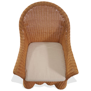 Hylda Rattan Dining Chair With Handwoven Seat And White Frame — Comfortable Ergonomic Design For Stylish Homes