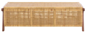 Safavieh Irena Solid Wood Storage Trunk with Walnut Finish for Bedroom or Living Room CWK4000A