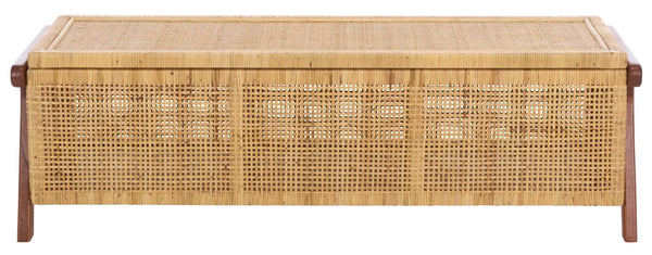 Safavieh Irena Solid Wood Storage Trunk with Walnut Finish for Bedroom or Living Room CWK4000A