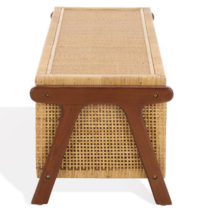 Safavieh Irena Solid Wood Storage Trunk with Walnut Finish for Bedroom or Living Room CWK4000A