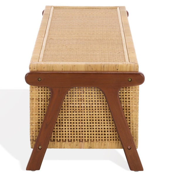 Safavieh Irena Solid Wood Storage Trunk with Walnut Finish for Bedroom or Living Room CWK4000A