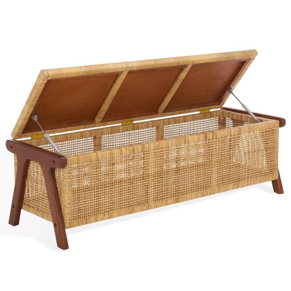Safavieh Irena Solid Wood Storage Trunk with Walnut Finish for Bedroom or Living Room CWK4000A
