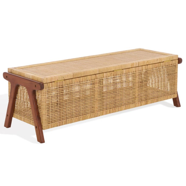 Safavieh Irena Solid Wood Storage Trunk with Walnut Finish for Bedroom or Living Room CWK4000A