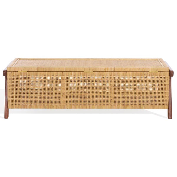 Safavieh Irena Solid Wood Storage Trunk with Walnut Finish for Bedroom or Living Room CWK4000A