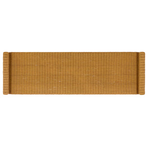 Jimmy Rattan Bench With Solid Wood Frame, Low-Profile Coastal-Boho Seating For Entryway Or Bedroom