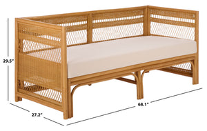 Shawnee Rattan Loveseat | Coastal White Woven Two-Seater With Plush Cushions & Eco Wood Frame