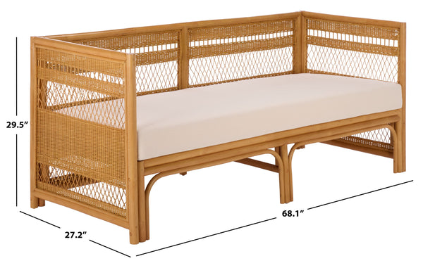 Shawnee Rattan Loveseat | Coastal White Woven Two-Seater With Plush Cushions & Eco Wood Frame